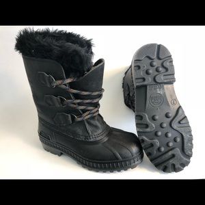 Sorel Badger Youth size 2 black snow boots